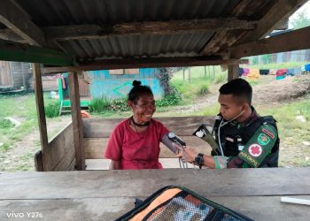 Pelayanan Kesehatan Keliling, Bentuk Perhatian Satgas Yonif 310/KK Akan Kesehatan Warga Pegunungan Bintang