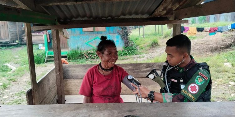 Pelayanan Kesehatan Keliling, Bentuk Perhatian Satgas Yonif 310/KK Akan Kesehatan Warga Pegunungan Bintang