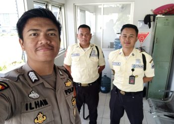 Sambangi Perusahaan PT. SCM Unit Samapta Polsek Lembursitu  Patroli Dialogis Dengan Petugas Satpam, Sampaikan Himbauan Kamtimbas