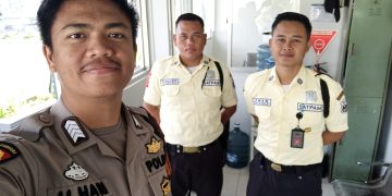 Sambangi Perusahaan PT. SCM Unit Samapta Polsek Lembursitu  Patroli Dialogis Dengan Petugas Satpam, Sampaikan Himbauan Kamtimbas