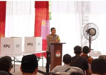 Siagakan Ratusan Personel Hingga Personel BKO Polda, Kapolres Sukabumi Kota Jamin Pemungutan Suara Pemilu 2024 Kondusif