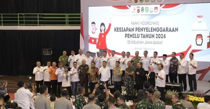 Rakor Kesiapan Penyelenggara Pemilu, Pemkab Sukabumi Komitmen Dukung Pemilu