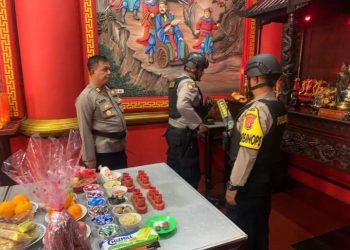 Satuan Samapta Polres Sukabumi Kota, Lakukan Sterilisasi Di Beberapa Vihara