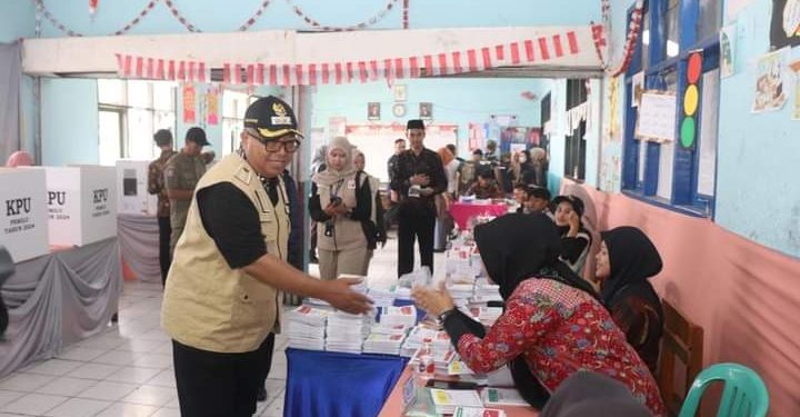 Bupati Sukabumi Monitoring Pemilu Serentak, Pelaksanaan Berlangsung Lancar Dan Kondusif