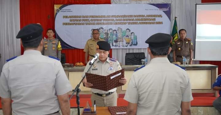 Pelantikan Panitia Dan Satgas Administrasi PTSL, Bupati Penguatan Percepatan Kesejahteraan Masyarakat