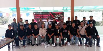 Panwaslucam Warungkiara Bersinergi Bersama Forkopimcam Berikan Pembinaan Terhadap Aparatur Pengawas Pemilu