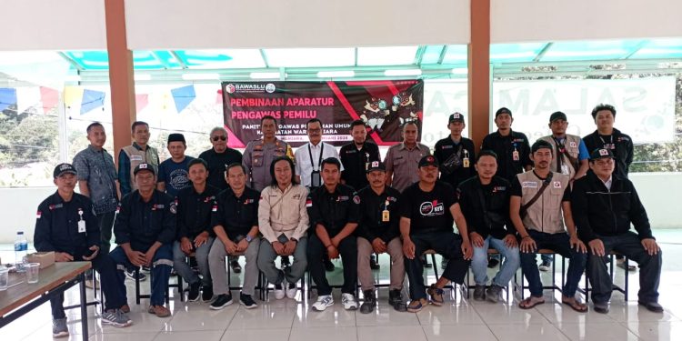 Panwaslucam Warungkiara Bersinergi Bersama Forkopimcam Berikan Pembinaan Terhadap Aparatur Pengawas Pemilu