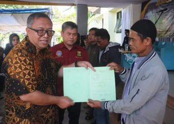 Bupati Sukabumi Hadiri Penyelesaian Program Redistribusi Lahan Kawasan Hutan Cikepuh