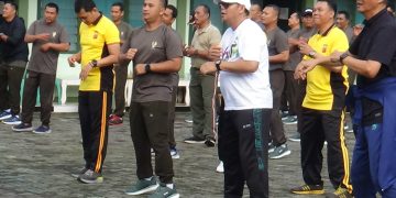 Kodim 0607/Kota Sukabumi Gelar Olahraga Bersama Dengan Unsur Forkopimda dan Komponen Masyarakat