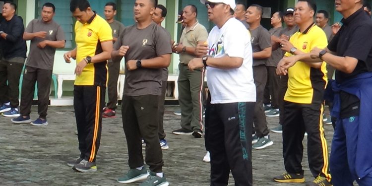 Kodim 0607/Kota Sukabumi Gelar Olahraga Bersama Dengan Unsur Forkopimda dan Komponen Masyarakat