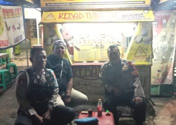 Patroli Strong Point malam Polri Wujudkan Situasi Kamtibmas Yang Aman