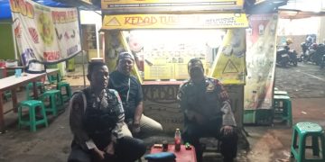 Patroli Strong Point malam Polri Wujudkan Situasi Kamtibmas Yang Aman