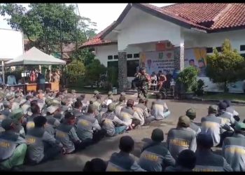 Danpos Koramil 0607- 03/Baros Hadiri Apel Gelar Kesiapan Pengamanan Pemilu Tahun 2024