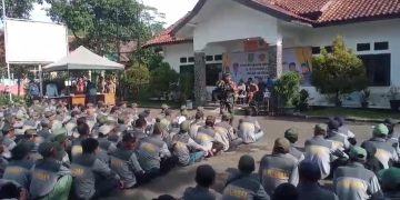 Danpos Koramil 0607- 03/Baros Hadiri Apel Gelar Kesiapan Pengamanan Pemilu Tahun 2024