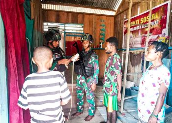 Satgas Yonif 310/KK Hadirkan Pelita, Melian Ball Tersenyum Bahagia