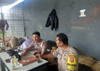 Sambangi Petugas Satpam, Sampaikan Himbauan Kamtibmas