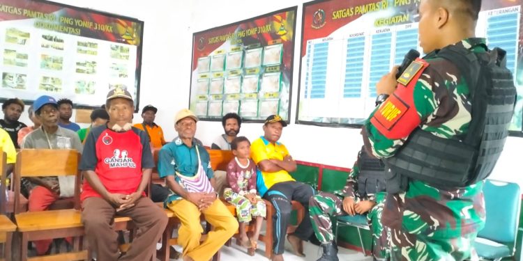 Komunikasi Sosial (Komsos) Yang Dilakukan Satgas Yonif 310/KK, Berikan Penyuluhan Bahaya Penyalahgunaan Narkoba