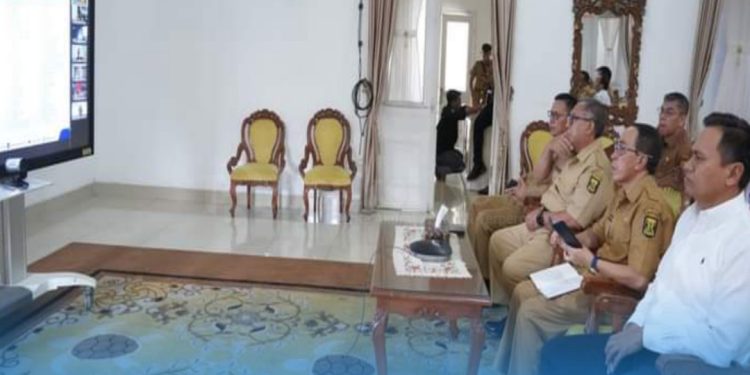 Bupati Sukabumi Marwan Hamami Ikuti Rakor Inflasi, Secara Angka Relatif Aman, Pemkab Terus Cermati Distribusi DSN Produksi