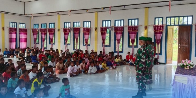 Satgas Yonif 310/KK Turut Sukseskan Camping Paskah Di Perbatasan