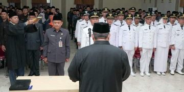 Bupati Sukabumi Melantik Dan Pengambilan Sumpah, Jaga Amanah Kunci Percepatan Pembangunan