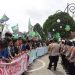 Pastikan Kondusif, Polres Sukabumi Kota Kawal Aksi Unras Ratusan Mahasiswa
