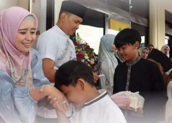 Gapai Berkah Ramadhan, Polres Sukabumi Kota Santuni Puluhan Anak Yatim