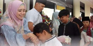 Gapai Berkah Ramadhan, Polres Sukabumi Kota Santuni Puluhan Anak Yatim