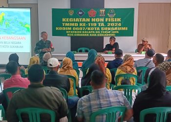 Sasaran Non Fisik TMMD ke 119 Kodim 0607/ Kota Sukabumi Berikan Wawasan Kebangsaan Bela Negara