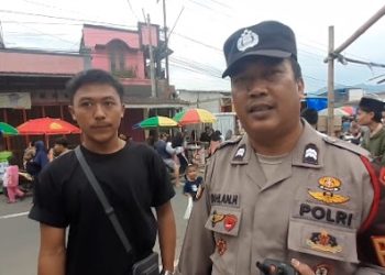 Terkait Aduan Masyarakat, Polsek Lembursitu Tertibkan Arus Lalu Lintas Di Pasar Ramadhan Tegalaya