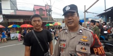 Terkait Aduan Masyarakat, Polsek Lembursitu Tertibkan Arus Lalu Lintas Di Pasar Ramadhan Tegalaya