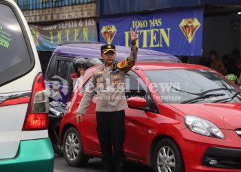 Guna Memastikan Kelancaran Arus lalulintas, Kapolres Sukabumi Lakukan Pengaturan Lalu Lintas pada Jalur Mudik