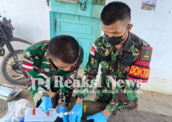 Bocah Kampung Terluka Parah Akibat Serang Babi Hutan, Dokter Satgas Yonif 310/KK Bertindak Cepat