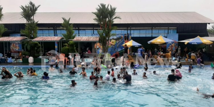 Pengecekan Beberapa Area Wisata Kolam Renang Di Lakukan Patroli Polsek Lembursitu Polres Sukabumi Kota