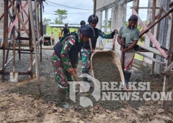 Perkuat Toleransi Beragama, Satgas Yonif 310/KK Bantu Percepatan Pembangunan Gereja