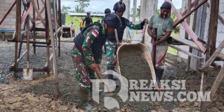 Perkuat Toleransi Beragama, Satgas Yonif 310/KK Bantu Percepatan Pembangunan Gereja