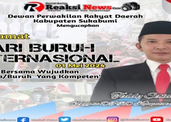 Anggota DPRD Kabupaten Sukabumi Teddy Setiadi, Ucapkan Selamat Hari Buruh Internasional Tahun 2024