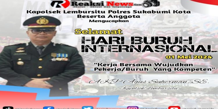 Kapolsek Lembursitu AKP Agus Suherman. SE, Ucapkan Selamat Hari Buruh Internasional Tahun 2024