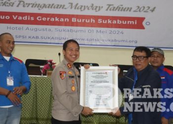 Pada Momen Hari Buruh, Kapolres Sukabumi Dianugerahi Sebagai Polisi Sahabat Buruh
