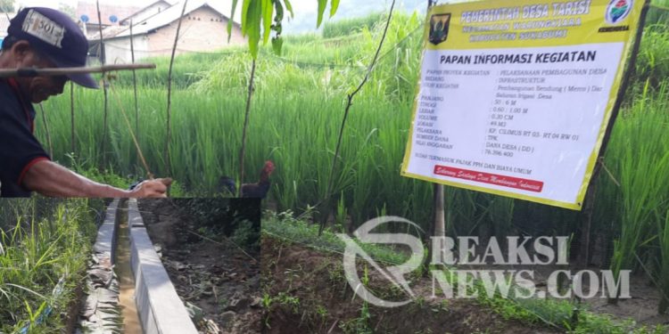 Dorong Kelancaran Bertani, Pemdes Tarisi Bangun Irigasi