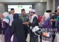 Kasdim 0607 / Kota Sukabumi Hadiri Pemberangkatan Jemaah Haji Kota Sukabumi Tahun 2024 M/1445 H