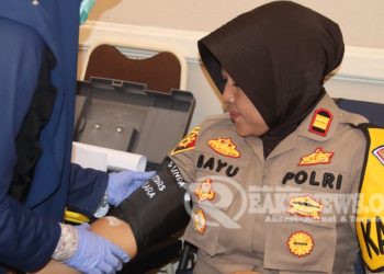 Peringatan Hari Bhayangkara ke-78, Polres Sukabumi Gelar Bhakti Kesehatan Donor Darah