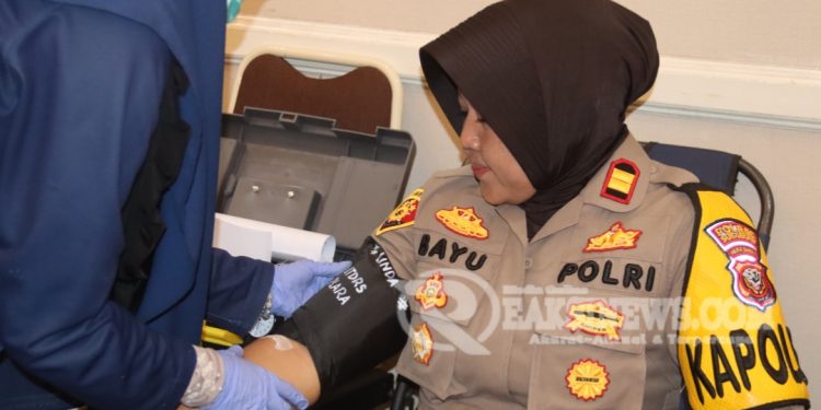 Peringatan Hari Bhayangkara ke-78, Polres Sukabumi Gelar Bhakti Kesehatan Donor Darah