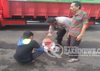 Aksi Heroik Anggota Polsek Cibadak Selamatkan, Bocah Nyaris Terserempet Kendaraan