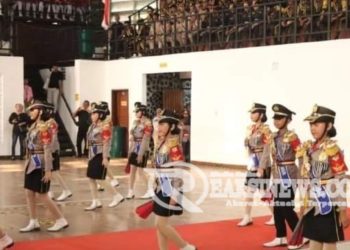 Polrestabes Bandung Menggelar Lomba Keterampilan Baris Berbaris Dan Pengaturan Lalu Lintas Sambut Hari Bhayangkara Ke 78