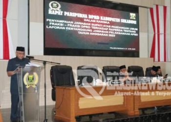 Wabup Sukabumi Hadiri Rapat Paripurna DPRD, Agenda Penyampaian Atas Pandangan Umum Fraksi