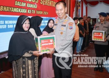 Polda Kalsel Berbagi Bantuan Sosial dan Gelar Bakti Sosial dalam rangka Hari Bhayangkara Ke-78