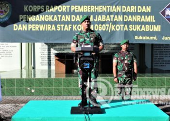 Pergeseran Jabatan Danramil Kodim 0607/ Kota Sukabumi