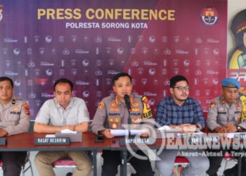 Polresta Sorong Kota Gelar Press Conference Tindak Pidana Korupsi