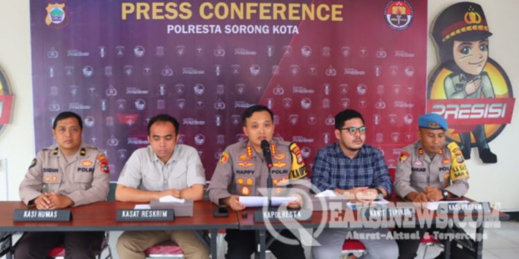 Polresta Sorong Kota Gelar Press Conference Tindak Pidana Korupsi