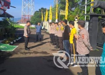 Kapolsek Citamiang Gelar Apel Pagi Sebagai Bentuk Kedisiplinan